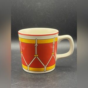 1992 Tiffany & Co. Tiffany Toys Ceramic Red Drum Motif Children’s Mug Cup, Japan